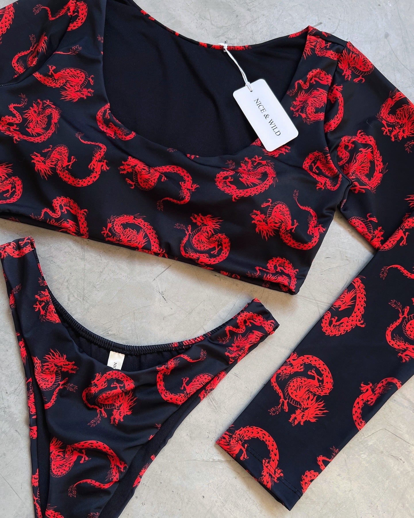 BIKINI ESTELAR DRAGON ROJO