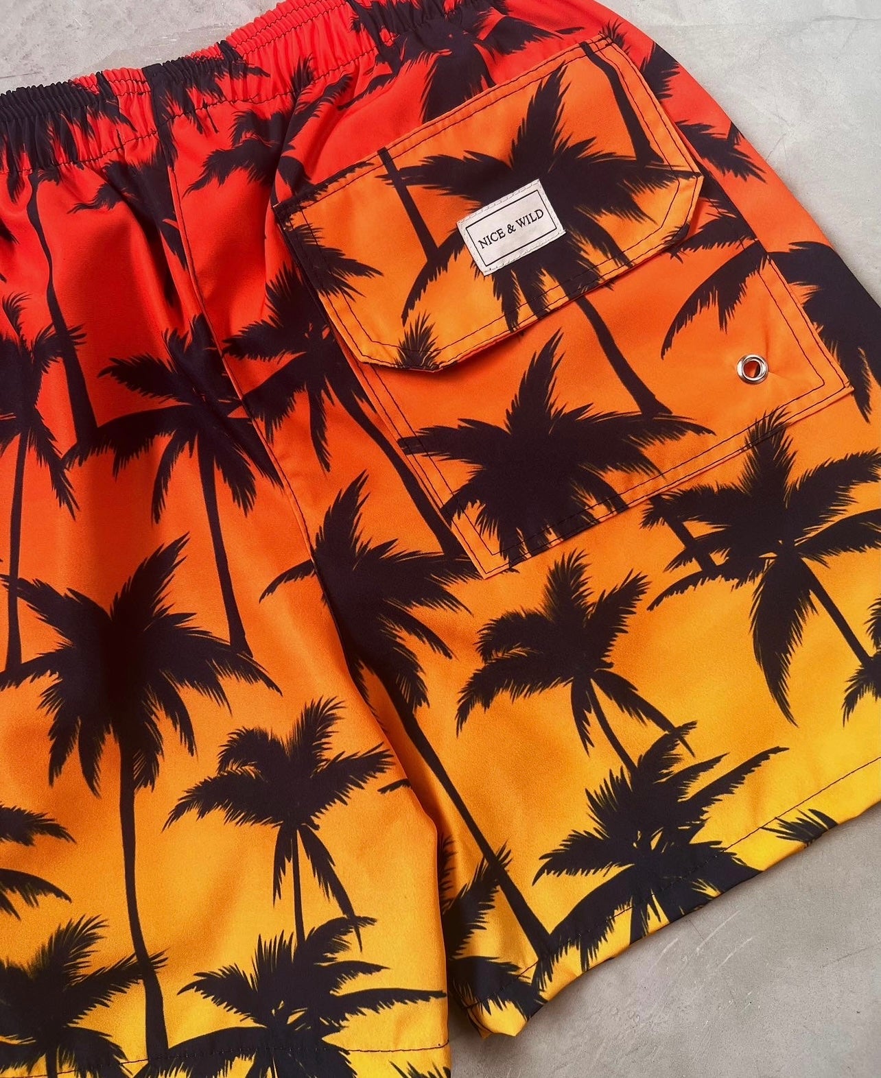 PANTALONETA PALMERAS NARANJA