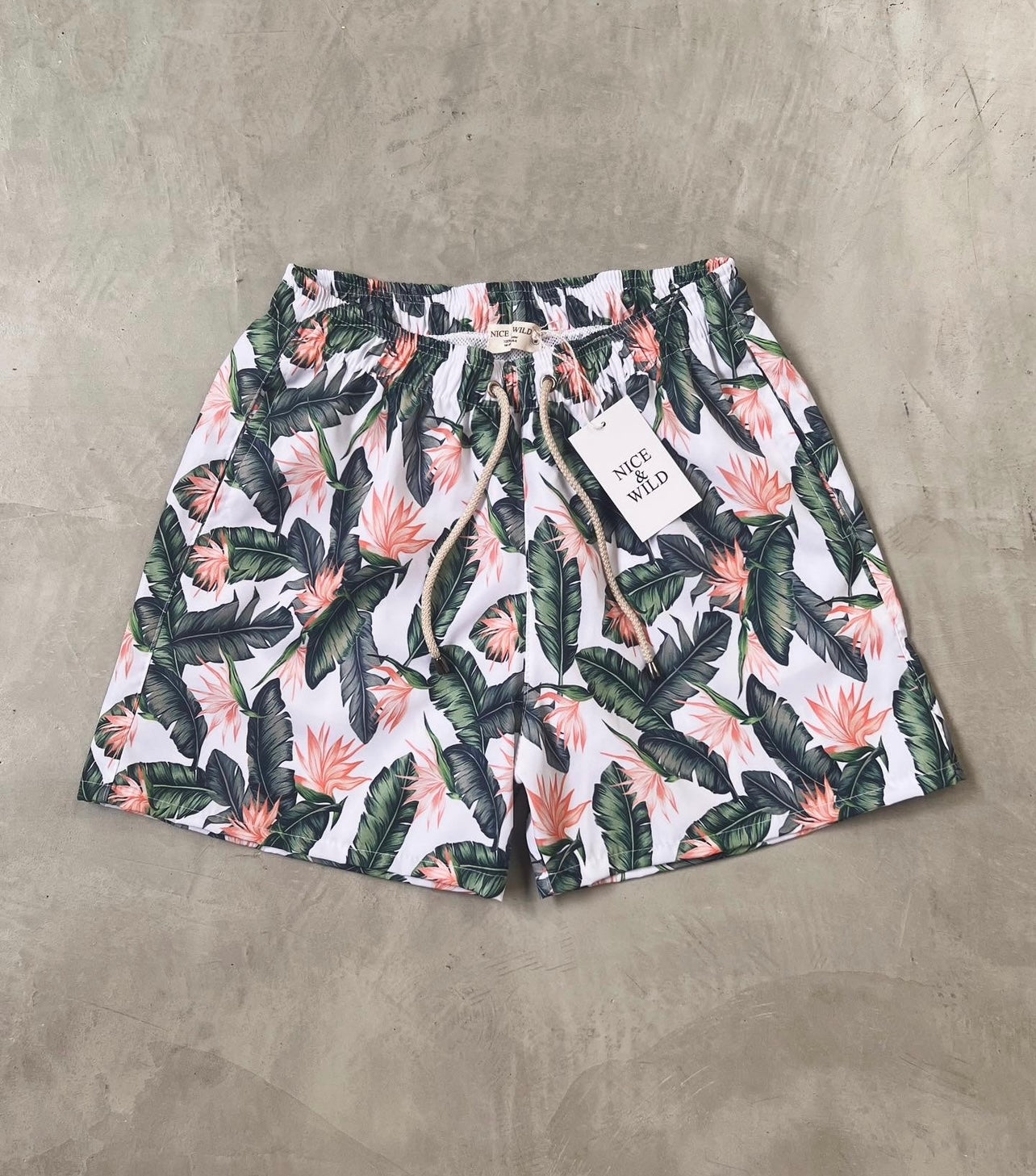 PANTALONETA FLORES NARANJA