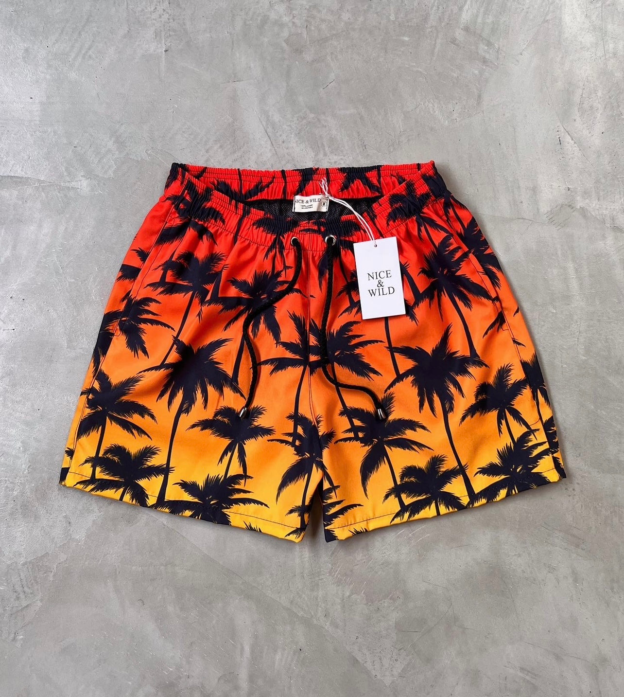 PANTALONETA PALMERAS NARANJA