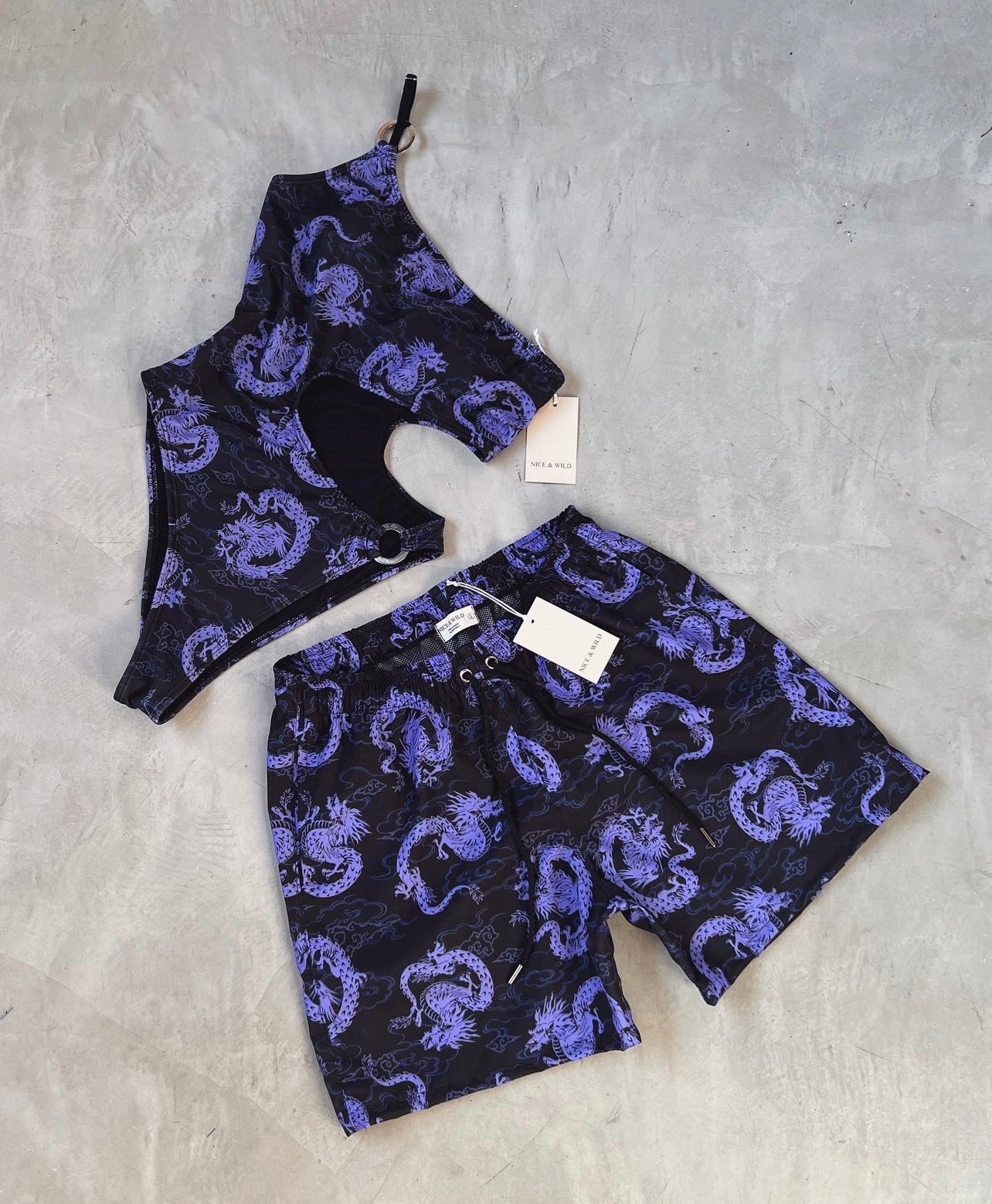 PANTALONETA DRAGONES MORADOS