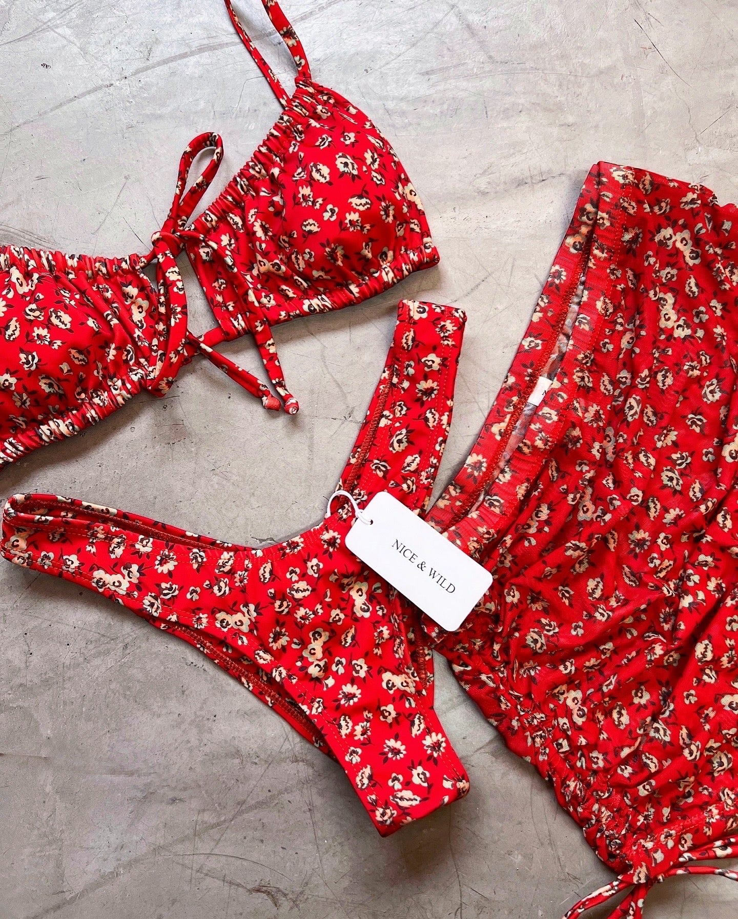 BIKINI PALOMINO + FALDA EN MALLA