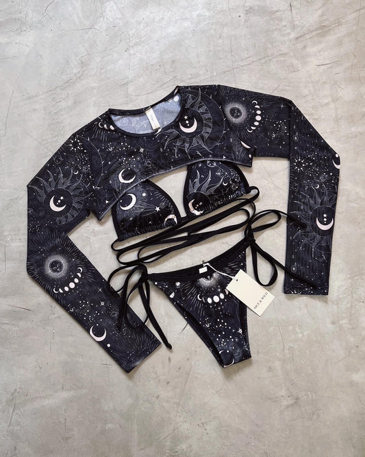 SET BIKINI FASES LUNARES + FALDA EN MALLA