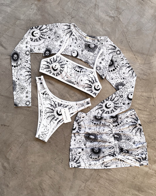 SET MIRANDA FASES LUNARES BLANCO + FALDA EN MALLA