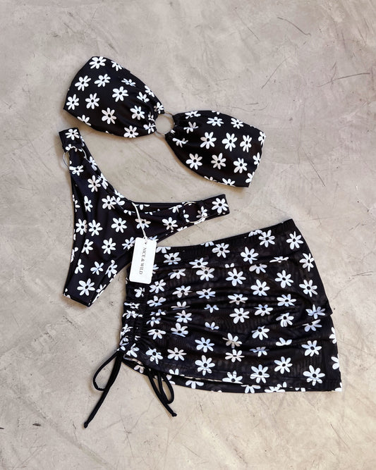 BIKINI SHANTAL NEGRO + FALDA EN MALLA