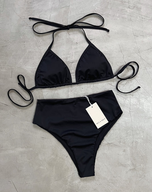 BIKINI BÁSICO TIRO ALTO NEGRO