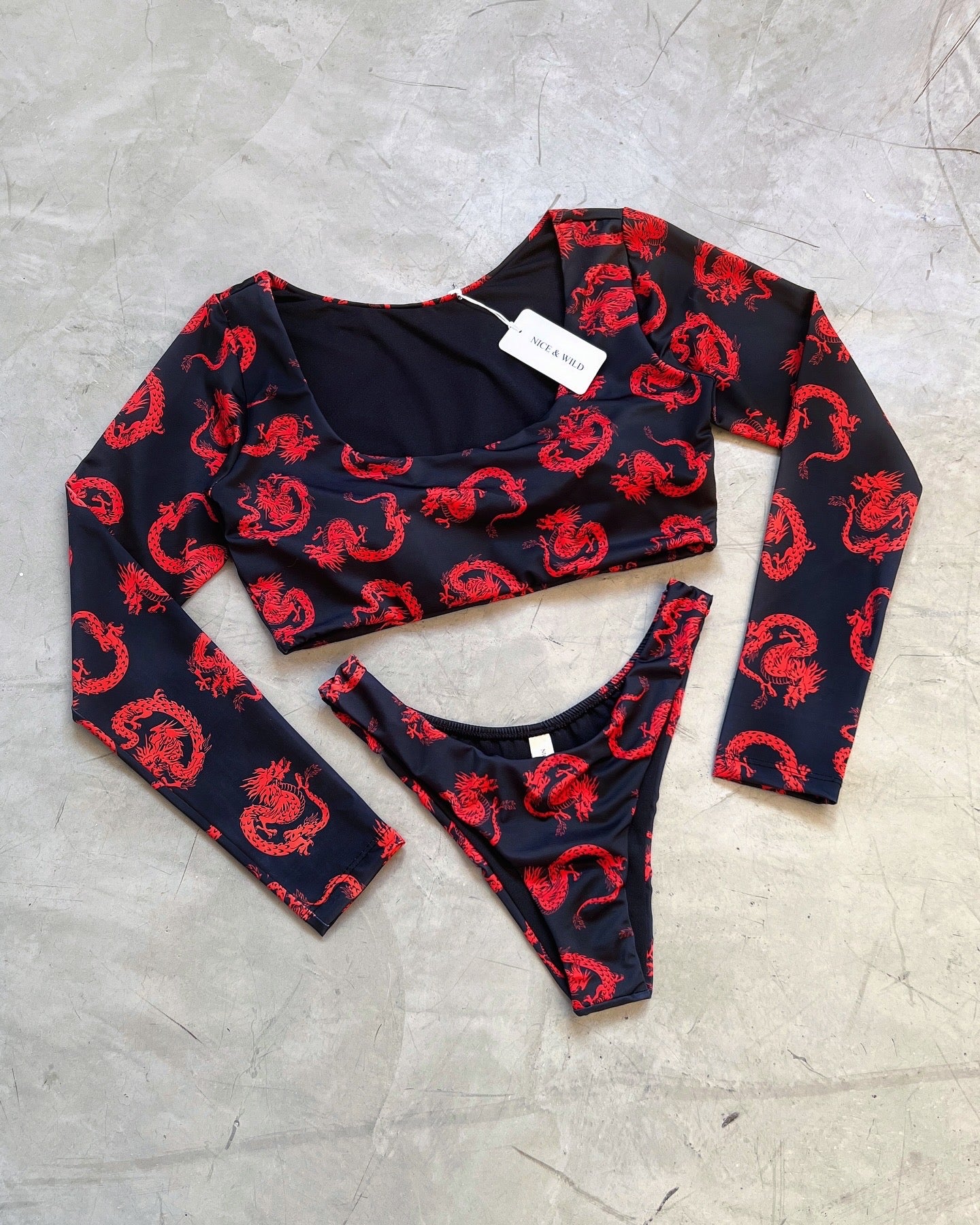 BIKINI ESTELAR DRAGON ROJO