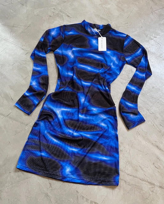 VESTIDO MALLATEX AZUL ELECTRICO