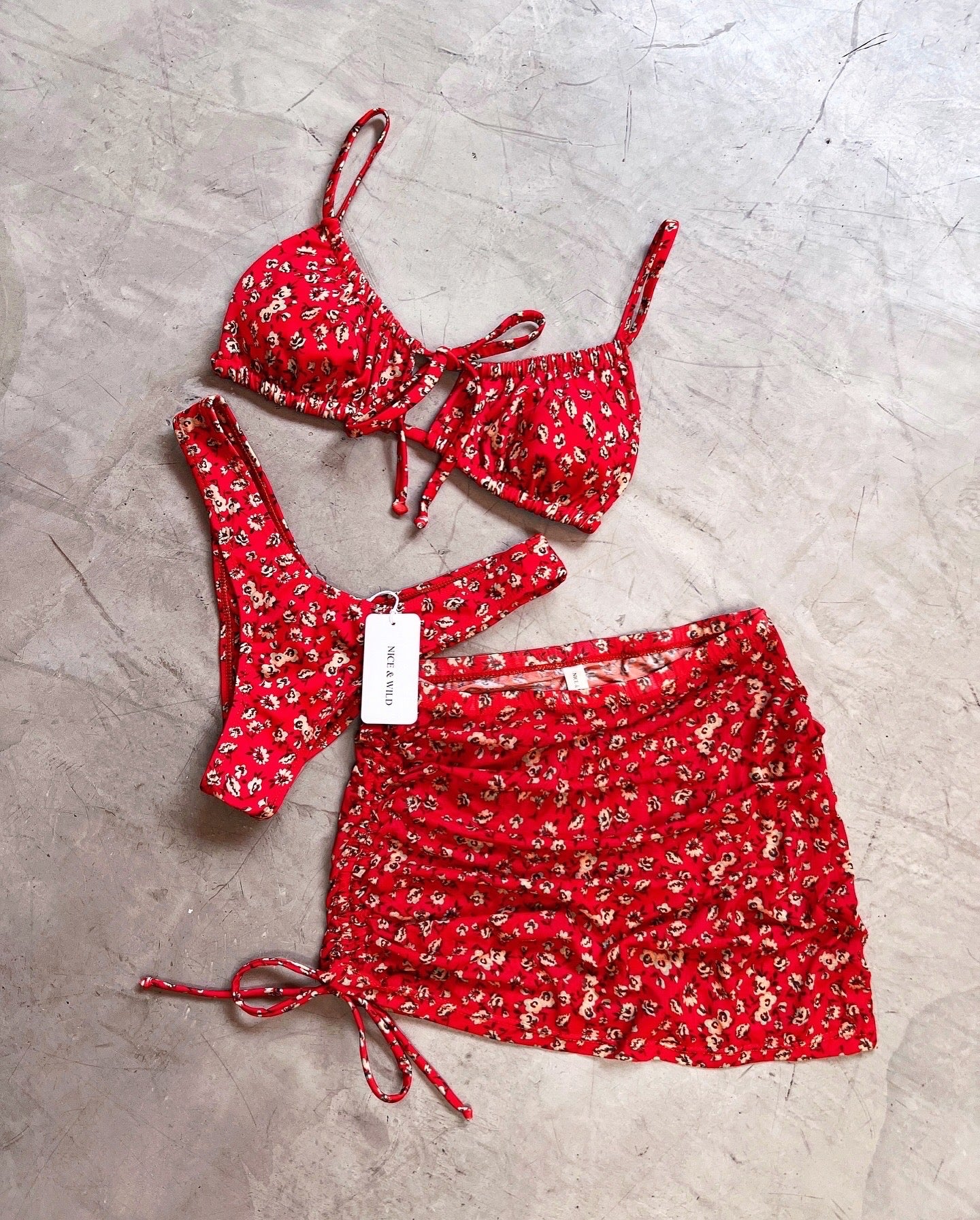 BIKINI PALOMINO + FALDA EN MALLA