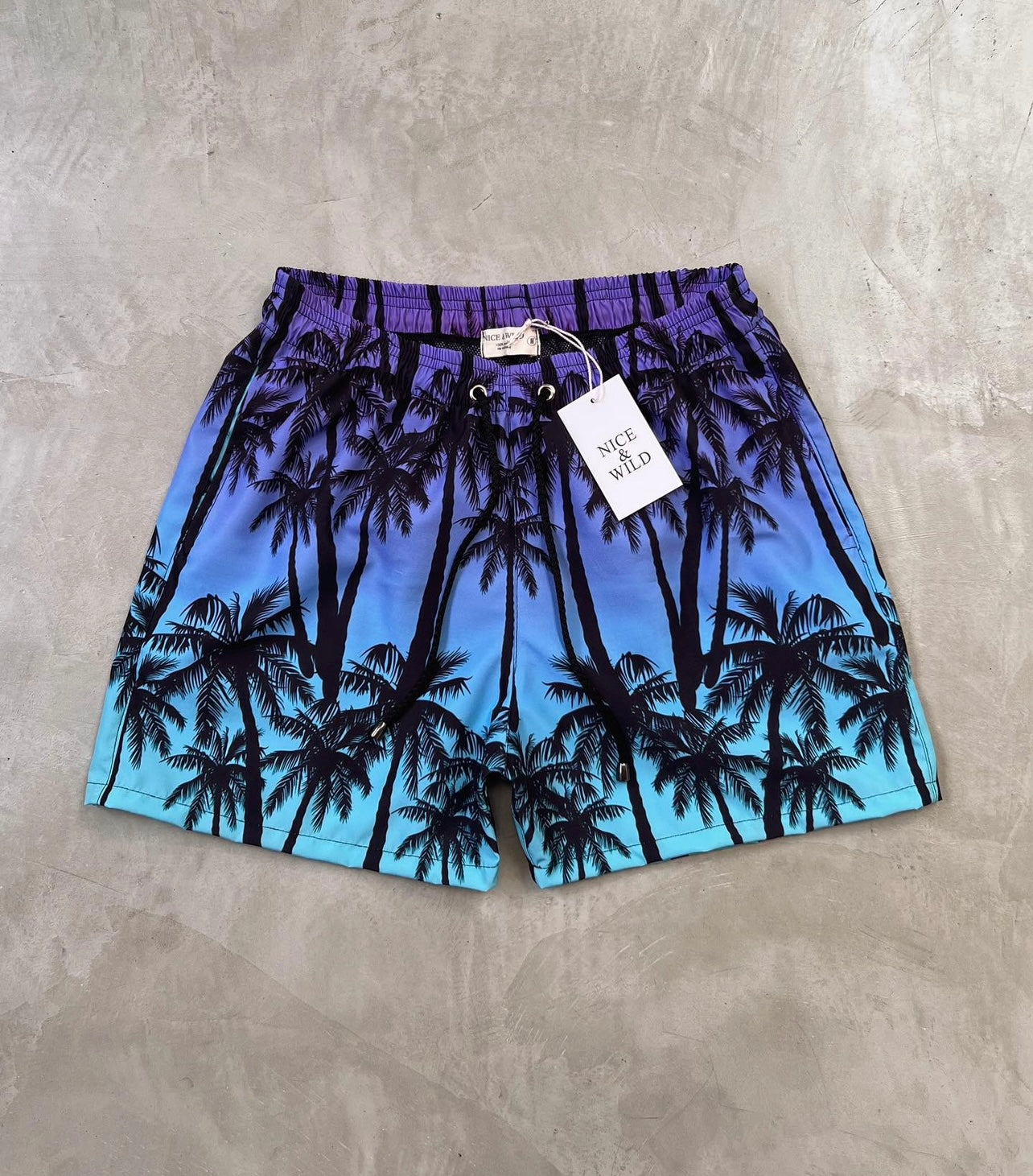 PANTALONETA PALMERAS MORADA