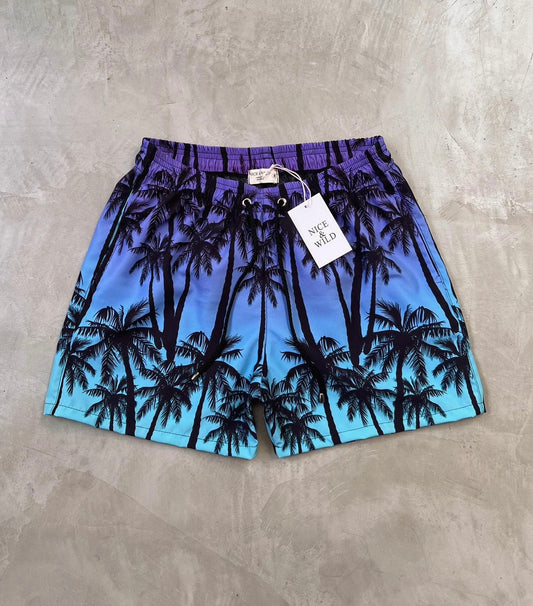 PANTALONETA PALMERAS MORADA