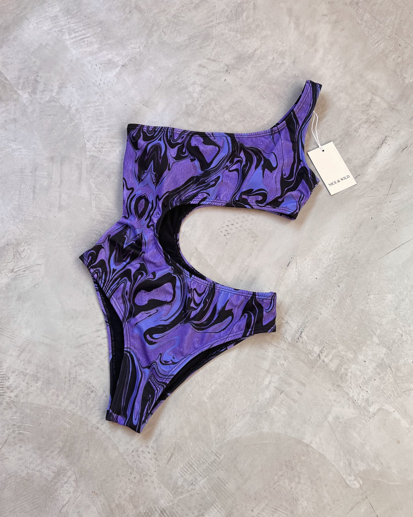 BODY ASIMÉTRICO VETEADO MORADO